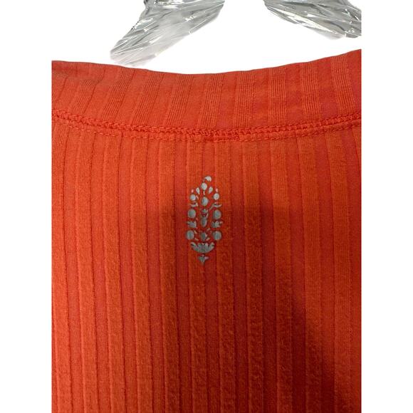 Free‎ People Movement Pink Active Gym Ribbed Long Sleeve Cuffins Shirt Medium - Picture 9 of 14